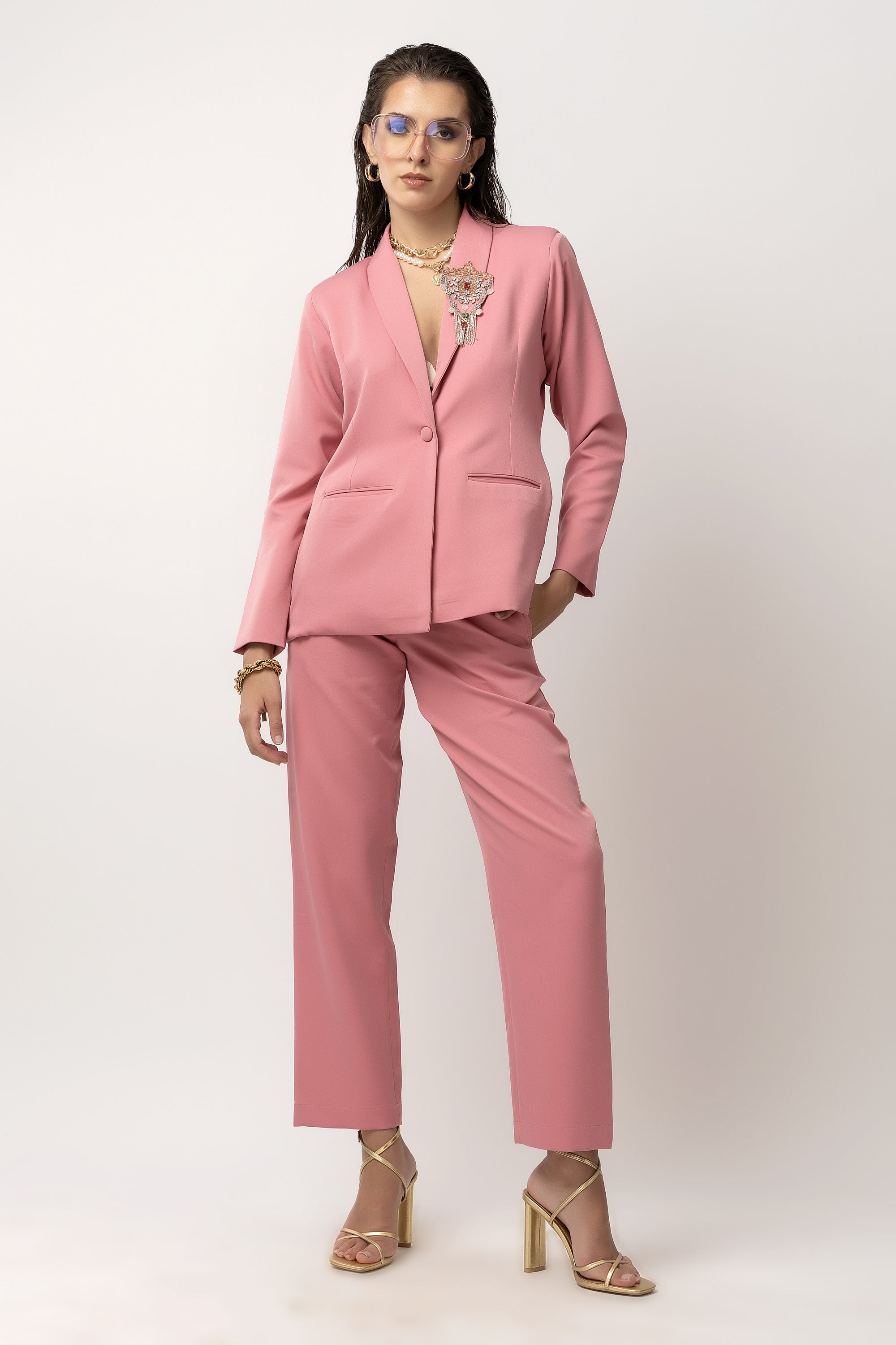 Flair Finesse Pink Co ord Set