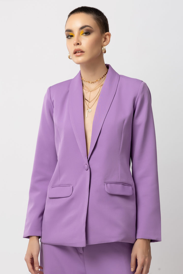 Flair Finesse Lavender Blazer - Diwaah.com