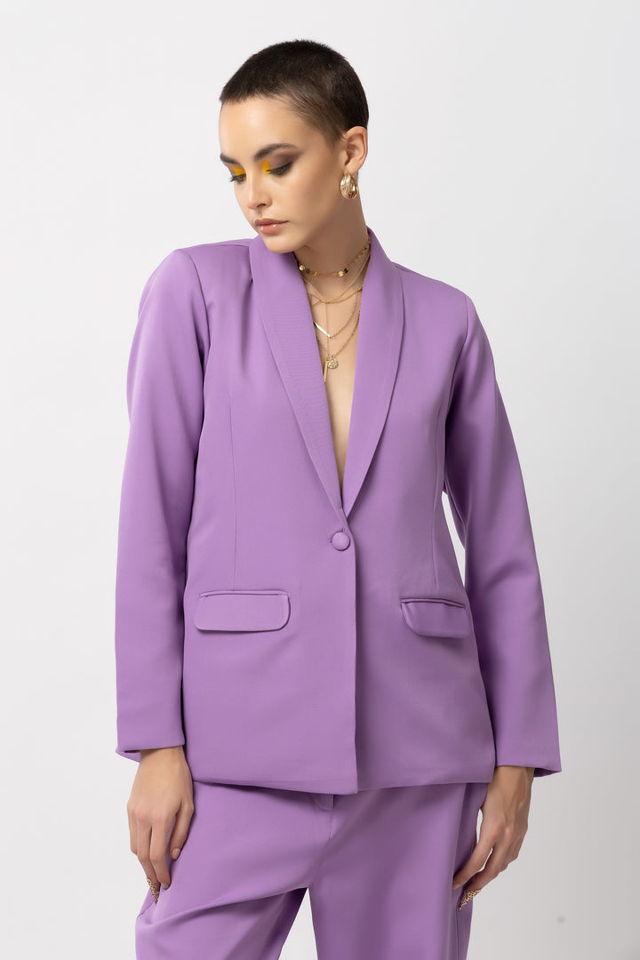 Flair Finesse Lavender Blazer - Diwaah.com