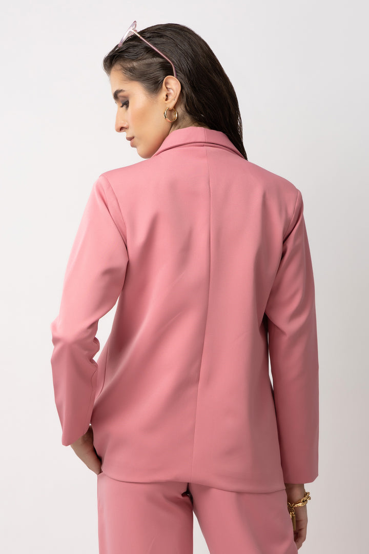 Flair Finesse Pink Blazer - Diwaah.com