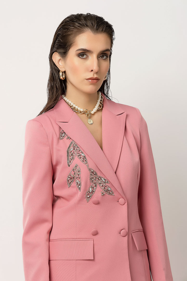 Bella Bespoke Pink Blazer - Diwaah.com