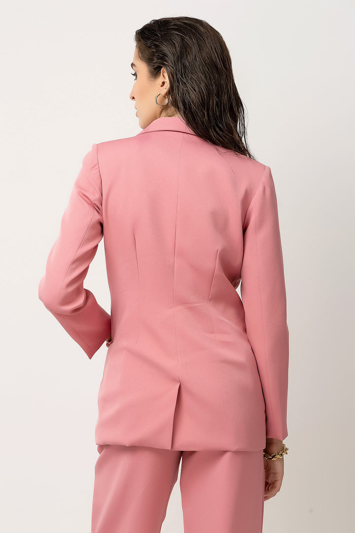 Bella Bespoke Pink Blazer - Diwaah.com