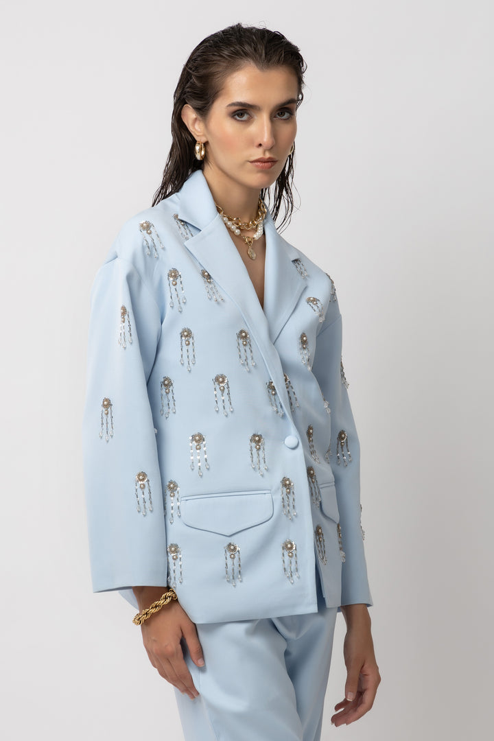 Elle Elegance Blue Blazer - Diwaah.com