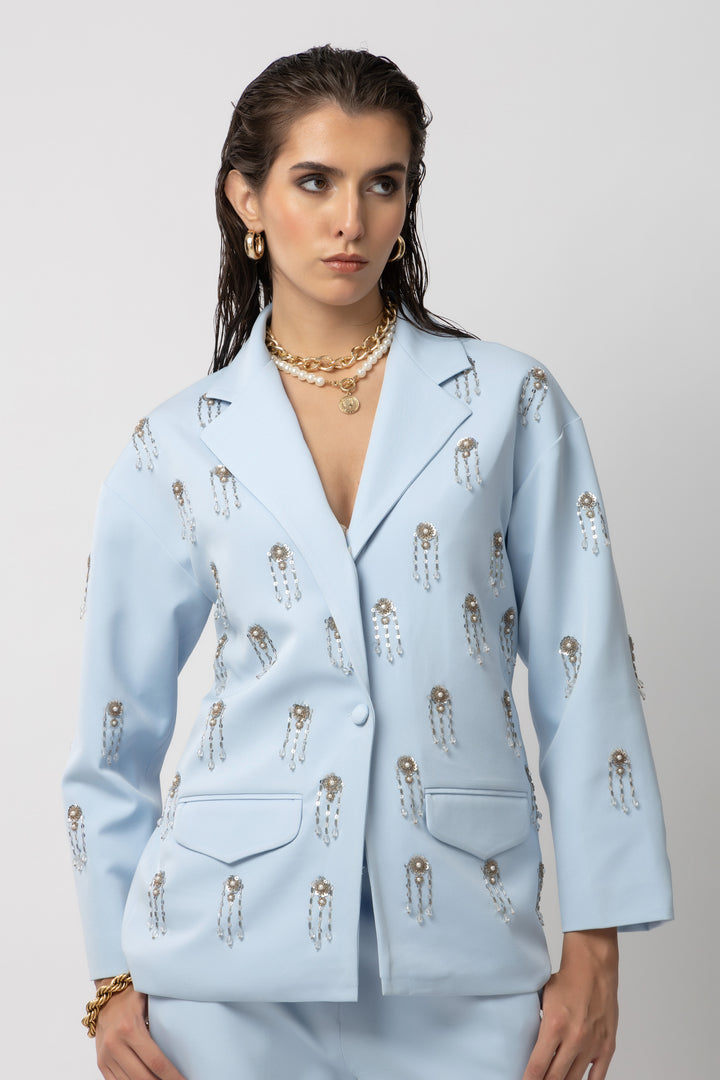 Elle Elegance Blue Blazer - Diwaah.com