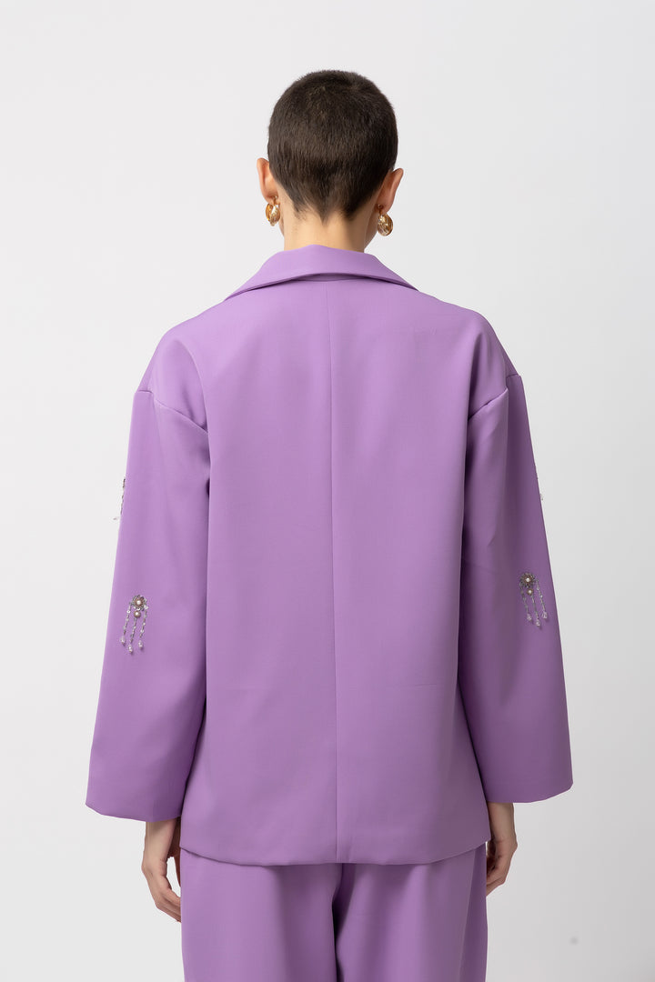 Elle Elegance Lavender Blazer - Diwaah.com