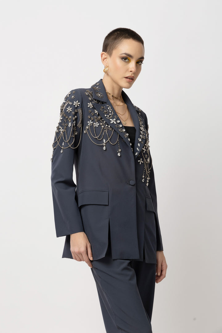 Vogue Verve Airforce Navy Blazer - Diwaah.com