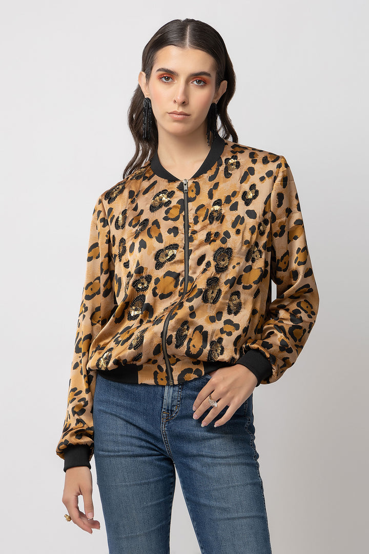 Savannah Swagger Leapord Jacket - Diwaah.com