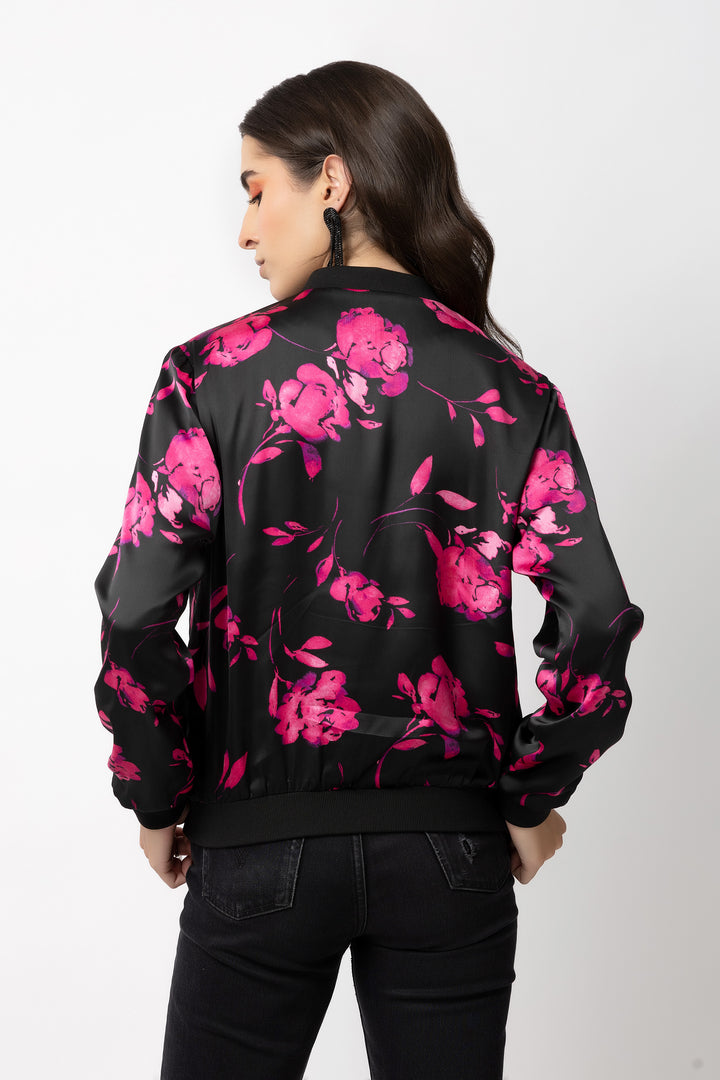 Dahlia Dusk Bomber Jacket - Diwaah.com