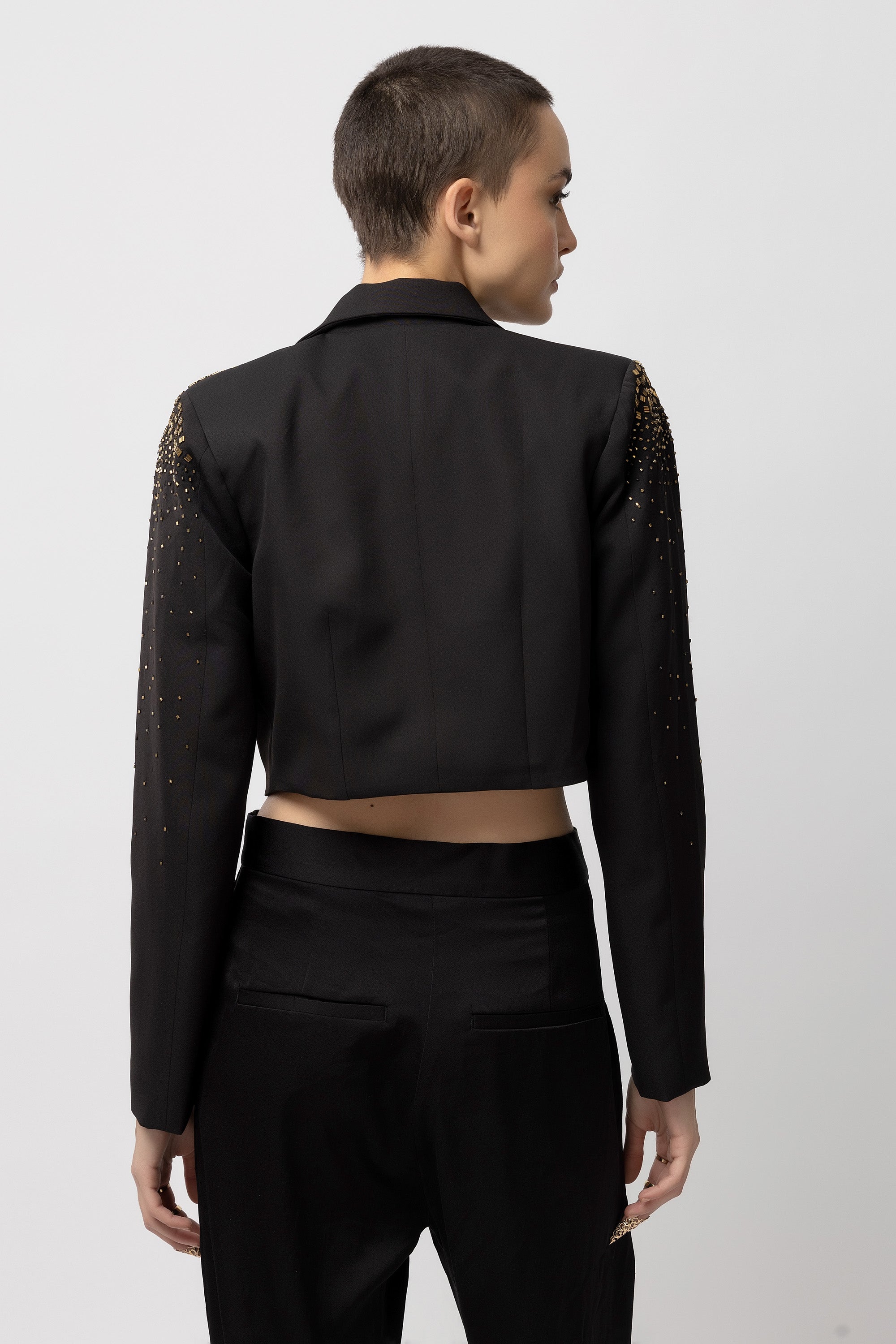 Golden Ember Black Jacket - Diwaah.com