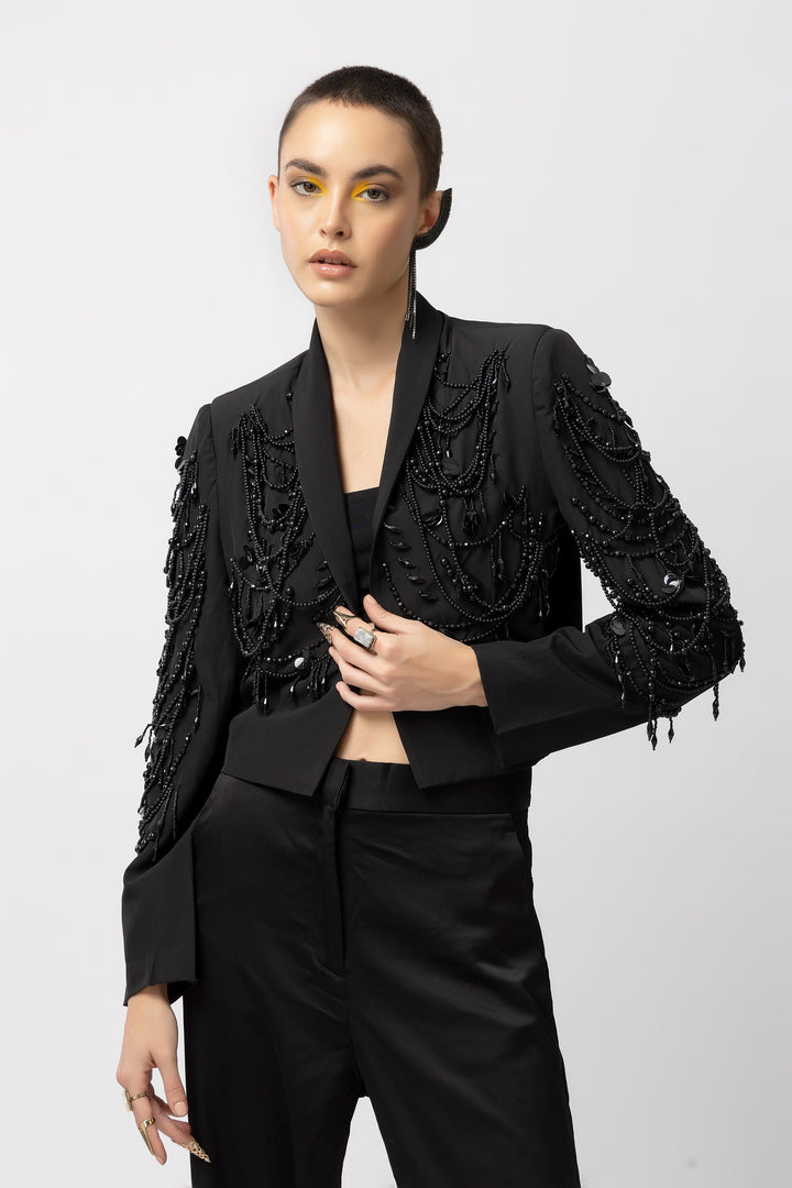 Black Chandelier Jacket - Diwaah.com