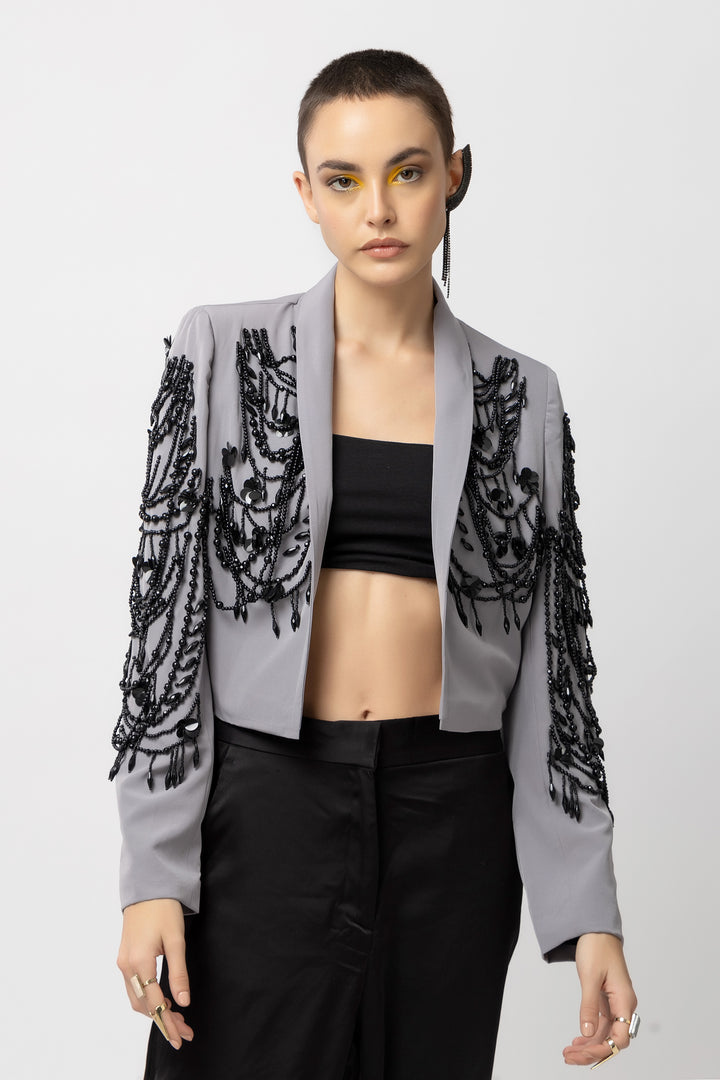 Grey Chandelier Jacket - Diwaah.com