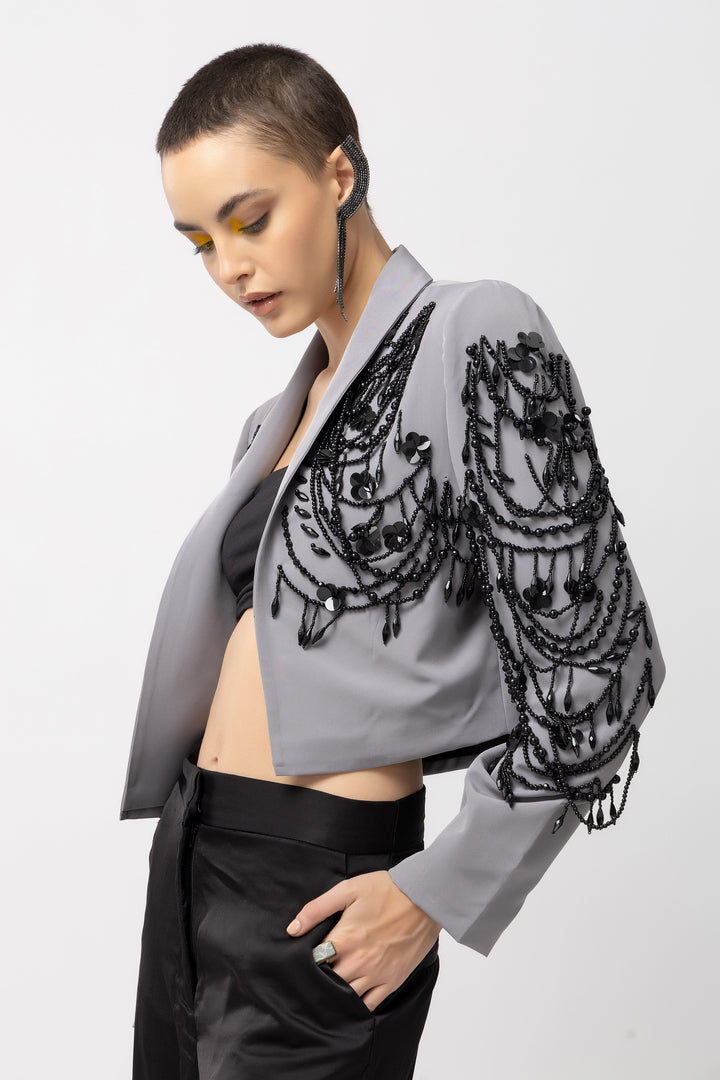 Grey Chandelier Jacket - Diwaah.com