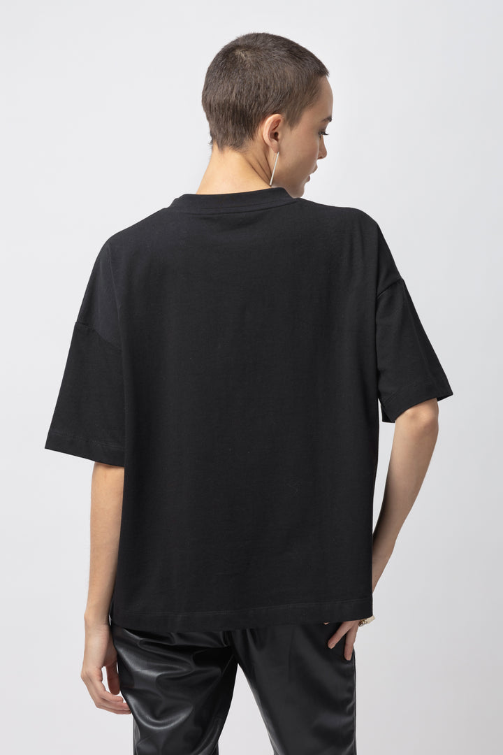 Luminous Noir black T-Shirt - Diwaah.com